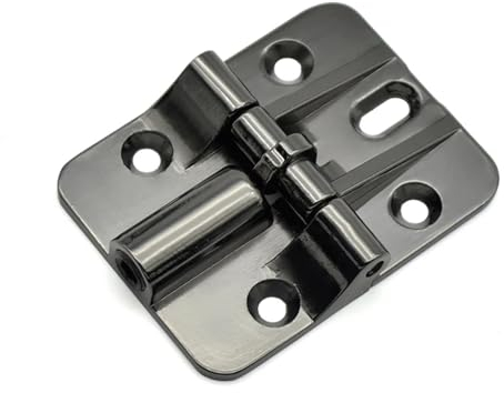 Verstellbares 90-180-Grad-Stoßscharnier, Zinklegierung, klappbar, Industriemaschinen, Türscharniere, Möbel, Falttür, flache Scharniere (Color : Black)