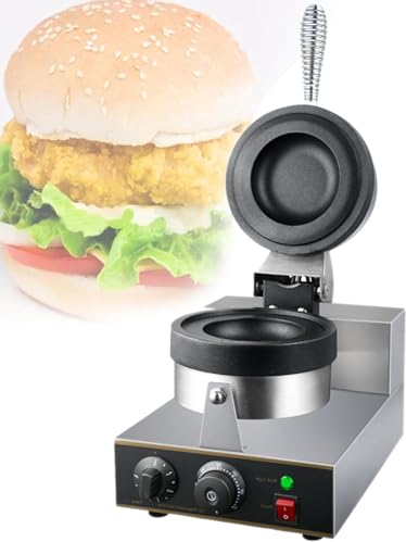 ExoticaBlend Eiswaffel-Bäckermaschine, kommerzieller Burger-Waffeleisen, 1300-W-Press-Burger-Maschine, präzise Temperaturregelung, doppelseitige Heizung