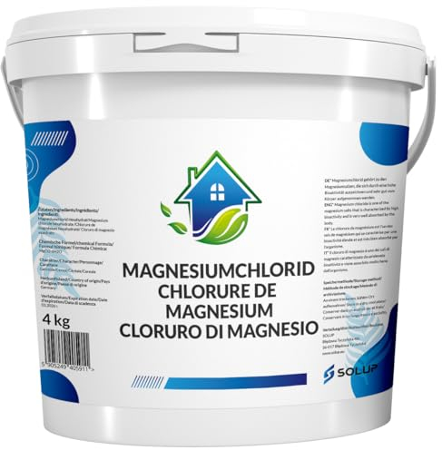 SOLUP Magnesiumchlorid Flakes 4 kg Magnesium Flocken I Badesalz Hexahydrat Bad