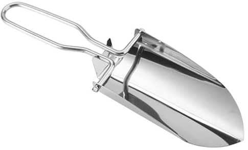Paletta da giardino in acciaio inox, 22,9 x 8,9 x 1,9 cm, pala da giardino, pala pieghevole, pala a mano, straordinaria pala a mano per giardinaggio e spiaggia