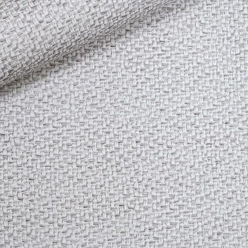 SOPHIE LAURENCE Heavyweight Beige Linen Weave Wallpaper - Smooth Finish, Washable, Wet Removable - 0.53m x 0.53m Sample