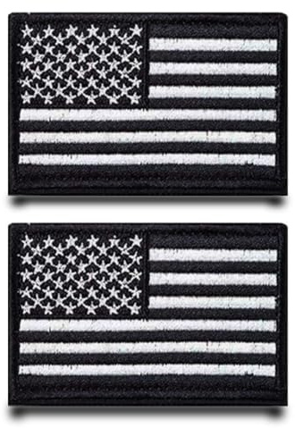 2 stycken USA amerikansk flagga lapp avtagbara lappar med kardborreband taktisk militär lapp applikation för väskor ryggsäckar väst hundsele utomhus kläder jacka jeans