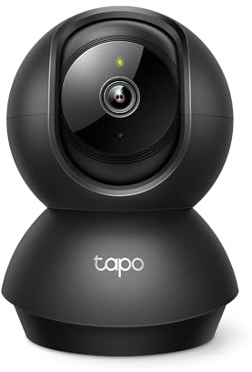 Tapo by TP-Link Pan/Tilt Security Camera for Baby Monitor, Pet Camera w/Motion Detection, 1080P, 2-Way Audio, Night Vision, Cloud & SD Card Storage, Works with Alexa & Google Home, Black (Tapo C201)