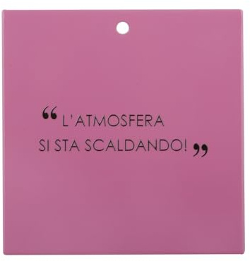 Sottopentola in ceramica malva 20x20 cm con scritta
