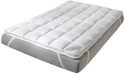 TRAUMSCHLAF Duo Matratzentopper Classic - 5 cm Matratzenauflage aus weichem Polyester mit Klimaband und Eckgummis - 80x200 cm