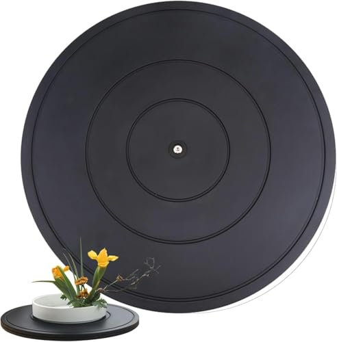 Multiuso Giradischi, Piattaforma Roteante 360 Gradi, Rotondo Bonsai Giradischi, Supporti Girevoli TV, capacità di Carico 100kg, Piatto Piattaforma Rotante per Schermo TV/Monitor/Piante Bonsai-1pc