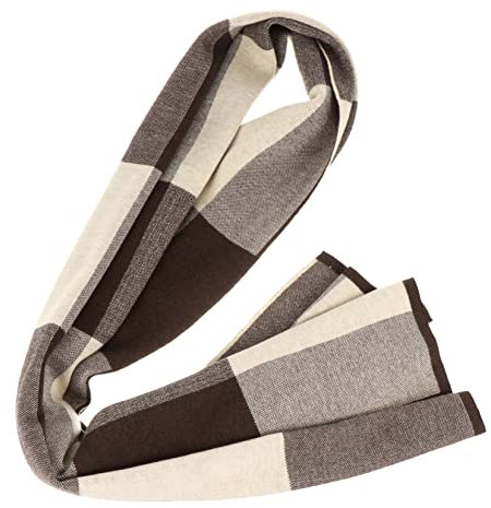 WATIIFUFU Winterschal Für Herren Warmes Halstuch Aus Hochwertiger Wolle All-match-schal Mit Plaid Muster Geeignet Für Herbst Und Winter Bequem Und Atmungsaktiv