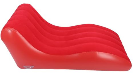 Aufblasbares Liege Luftsofa, Tragbare Aufblasbare Couch, Lazy Lounger Stuhl, Gemütliches Schlaf Camping Schlafsofa für Picknicks Im Freien, Wandern, Strand, Heimparkreisen, (Rot)