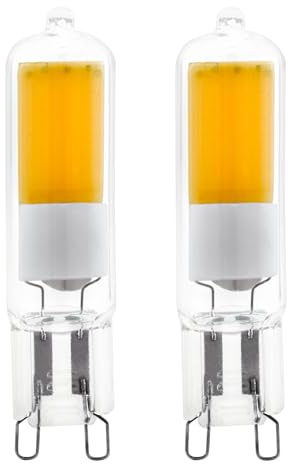 EGLO G9 LED Leuchtmittel dimmbar, 2er-Set Stiftsockellampen | Birnen Stiftsockel, 4,2 Watt Lampe (entspricht 40 Watt), 470 Lumen, warmweiß, 2700 Kelvin, G9 Pin, Ø 1,6 cm