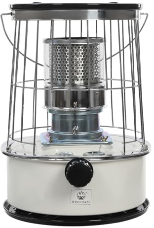 6L Portable Kerosene Heater Heating Stove Camping Kerosene Heater with Handle & Fuel Gauge, Heat Output 23,500 BTU