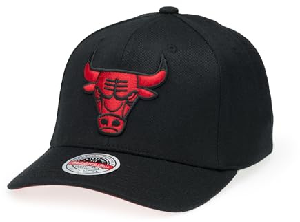 Mitchell & Ness NBA/NHL Inferno Classic Red Snapback Cap - Schwarz-Rot, verstellbar, Herren, Frauen, Kinder, Unisex, Frühling, Sommer, Herbst, Winter