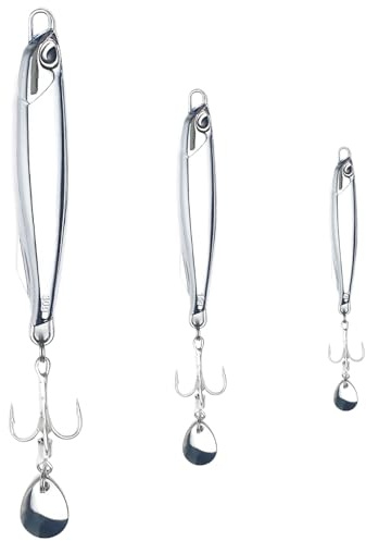Sea Fishing Lures 3pcs Metal Spoon Set 7g 15g 30g Hard Lures | Ready-to-use metal lure set with 3 weight options, designed for sea fishing, pier fishing and casting tackle