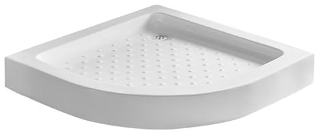 LYUCAYHQ Piatto Doccia Angolare, 80x80 Cm, 90x90 Cm, in Acrilico, Antiscivolo Piatto Doccia Esterno, Resistente, con Portata di 250 kg, Drenaggio Efficiente(80x80cm/31 x31)