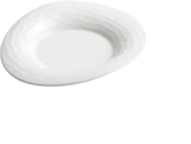 Piatti Pasta, Piatti Dessert Terraglia Stoviglie Piatto da portata bianco in ceramica di forma speciale, piatto for hotel, cibo occidentale, pasta, dessert, torta creativa irregolare, Honpei(10 in)