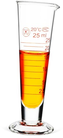 MAGICLULU Glass Measuring Cup Small Graduated Cylinder Beaker with Markings Heat Resistant Laboratory Measure Beakers for Precise Liquid Measurement