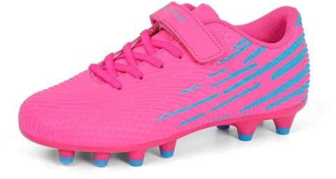 Botas de Fútbol para Niños - Zapatillas de Fútbol Infantiles con Tacos Antideslizantes y Plantilla Cómoda | para Césped Artificial y Natural - Niños y Niñas