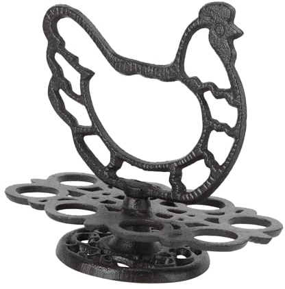 BESPORTBLE Portauova in Ferro Retrò 3d Stile Vintage, Portauova da Cucina Creativo e Pratico Design Decorativo, Scaffale di Stoccaggio Resistente per Uova in Casa e Cucina