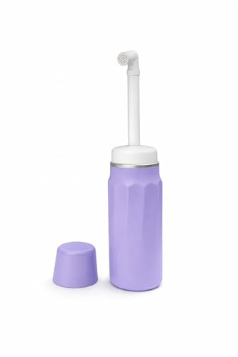 Portable Bidet Bottle for Postpartum, Peri Bottle, 400ml Capacity with Cap and Carry Pouch, Ideal for Postpartum, Traveling and Camping, Travel Bidet, Hospital Bag Maternity Essentials, (Purple)