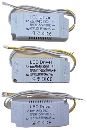 1 controlador LED 240mA 12-24W/24-40W/36-50W SMD PCB fuente de alimentación de techo 3 colores 3 pines entrada de iluminación AC175-265V.(36-50W-2)