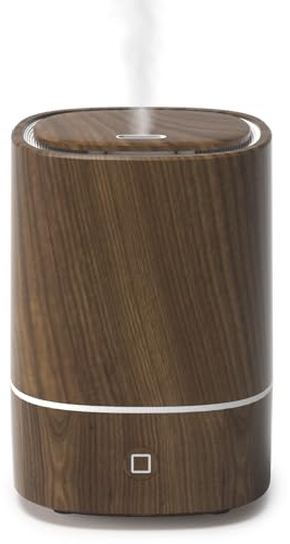 Nixtrve Essential Oil Diffuser, 125ml Aromatherapy Diffuser, Ultrasonic Diffusers for Essential Oils, Cool Mist Humidifier with 7-Color LED Lights, Auto Shut-Off Function, for Office and Home (Walnut)