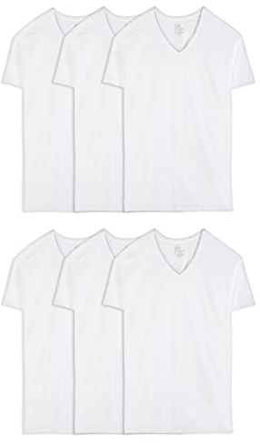 Fruit of the Loom herr hög storlek v-ringad t-shirt underkläder (paket med 6)
