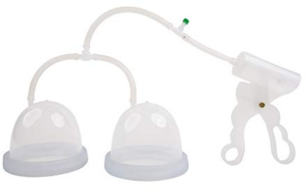 Fröhle BP006 Brustpumpe Duo Cup B mit Scherengriffvakuumpumpe für größere Brüste
