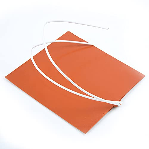 Risegun Konstante Temperatur Heizplatte, 100x120mm 12W 12V Silikonkautschuk Heizplatte, Silikon-Heizkissen für Industrirohre Auto Wassertanks, 60℃ Maxium