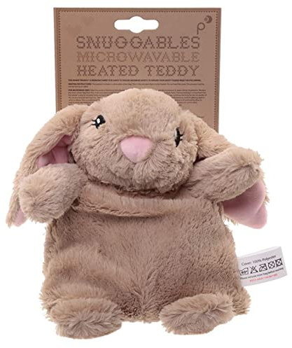 Puckator Bunny Microwavable Snuggables Plush Wheat & Lavender Heat Pack - Heating Pads - Hot And Ice Cold Cool Pack Packs Bag For Sport Injuries Knee Back Pain - Bed Warmer Wellness Health Products