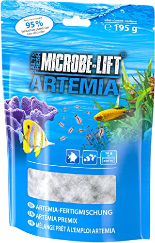 Artemia-Eier mit Salz – Komplett-Set 195g für Lebendfutter im Aquarium – hohe Schlupfrate bis 95 % – ideales Aufzuchtfutter für Jungfische, Korallen & Wirbellose – sofort einsatzbereit – ARKA