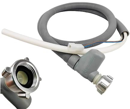 FIGEVIDA Tubo di ingresso di sicurezza, tubo universale di ricambio per Aquastop 3/4 per Ariston Bosch Hotpoint LG Siemens Whirlpool C00372679 668113 299756 Lavatrice e lavastoviglie 2M