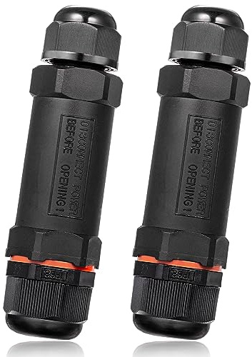 2er Kabelverbinder Wasserdicht IP68 Verbindungsmuffe TÜV geprüfte 5 polig Verbindungsmuffe Kabelschnellverbinder Verbindungsklemmen Erdkabel Muffe für Ø2-12mm