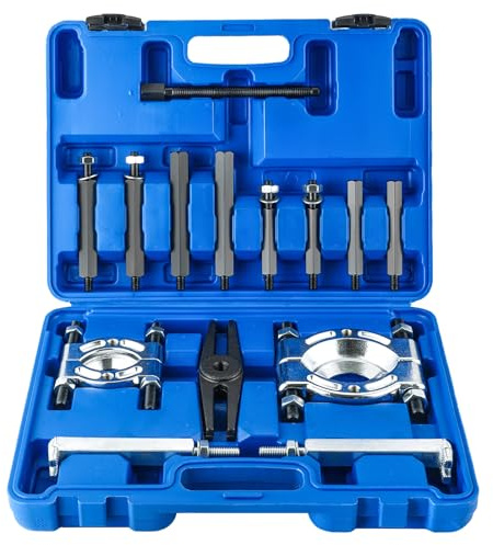 weyleity Heavy Duty 5-Ton Bearing Puller Set | 14PCS Wheel Hub Axle Puller Kit, 2 and 3 Splitters Gear Removal Tool, Bearing Separator Puller Kit for Automotive Repair