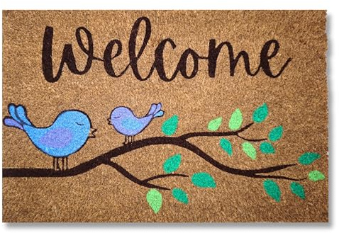 KOKO DOORMATS Kokos Fußmatte außen mit Anti-Rutsch PVC | Lustige Türmatte Home Sweet Home | Umweltfreundlich, Robust & Pflegeleicht | 60x40 cm für Außenbereich & Haustür