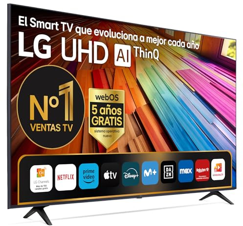 LG 65UT80006LA 65 ,UHD 4K, Serie UT80, Smart TV, WebOS24, Procesador a5, HDR10, Dolby Digital Plus, SmartTV, 3840x2160, Negro