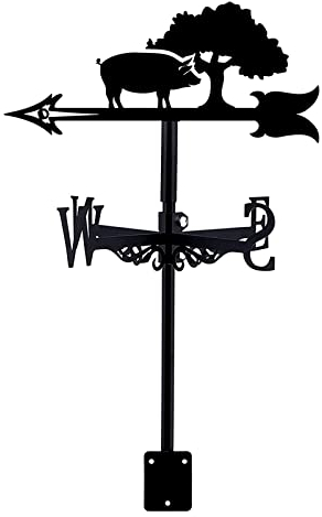 ZAANU Girouette en métal Sanglier girouette en Acier Inoxydable indicateur de Direction du Vent pour l'extérieur Fer Toit Jardin extérieur Cour décoration