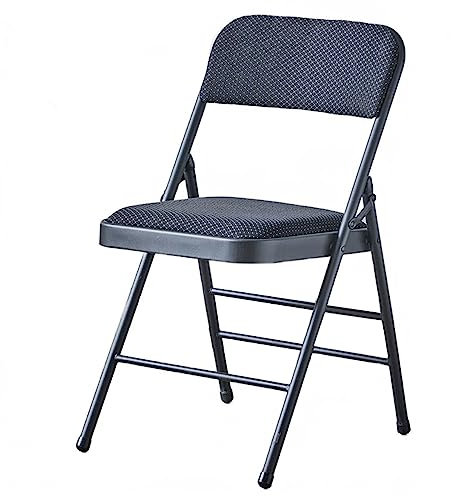 Aimeryup Bibliotheks-Klappstuhl, Schreibtischstuhl mit Stoffstoff, gepolsterter Sitz, Metallrahmen, Hotel, Büro, Geschäft, 45 x 40 x 78 cm (Größe: 45 x 40 x 78 cm, Farbe: D)