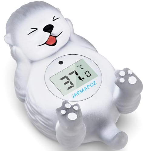 JARMAPOZ Badethermometer für Babys, digitales Badethermometer für Neugeborene und Raumtemperatur, schwimmendes Sicherheitsspielzeug, Badewannenthermometer für Kleinkinder, in Celsius