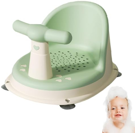 Baby-Badesitz – Kinder-Badewannensitz, niedliche Badewannenstütze | Tragende niedliche Badewannenstütze für Kleinkinder mit Rückenlehne, tragbarer -Badewannensitz für 6–18 Monate, 36 x 29 x