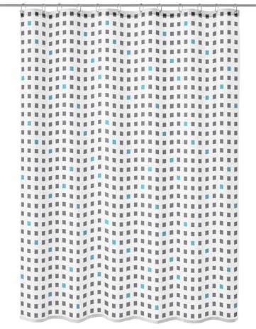 Kleine Wolke Duschvorhang Textil Casket Grau 180 x 200 cm | Wasserabweisend, verstärkte Ösen, mit Beschwerungsband, weiches Textilgewebe, maschinenwaschbar