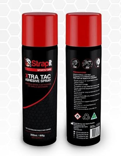 Strapit Xtra Max Hold Pre-Tape Adhesive Spray – Strong, Sweatproof & Skin-Friendly Pre Sports Tape