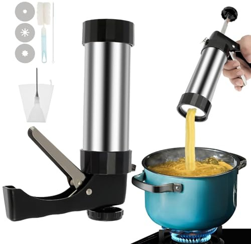 LGXCM Machine à Churros Machine à Churros, Machine à Churros en Acier Inoxydable, Embout et Sac à Churros, Churros Creux, remplisseur de Churros, 2 brosses et 3 Buses