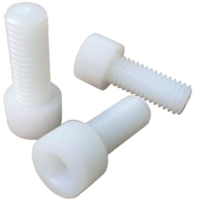 Voirrow 20/50 Stück M3 / M4 / M5 / M6 Din912 Kunststoff Nylon Innensechskantschraube Rändelschraube(M4 x 25 (50Pcs))