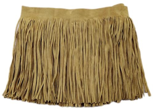 Anevous Leder Quaste Fransen Band, Quastenbesatz Geschnitten Fransenband, Schnittfranse Fransenborte für DIY Kleid Garment Apparel Nähen Basteln Verzierung Zubehör,Beige 100x10cm