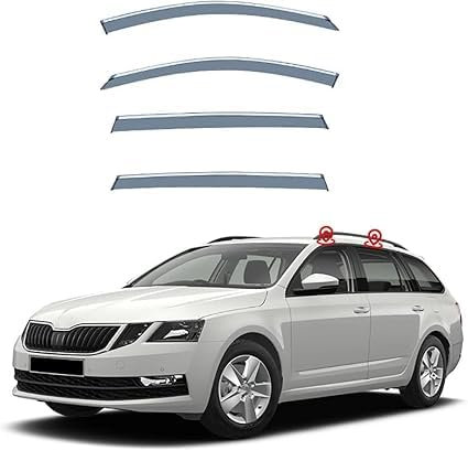 ZJIZOU Car Windabweiser Für Skoda Octavia Hatchback 5E 2018-2020 Limousine,Langlebig & Robust Leichte Installation Energieeinsparung Belüftung.