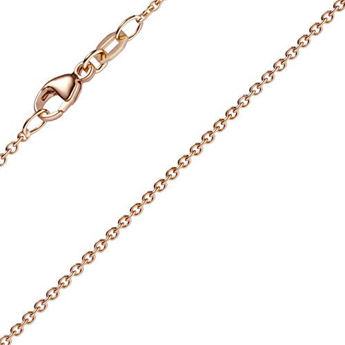 1,5mm Rund-Ankerkette aus 585 Gold Rotgold Kette Collier Halskette, 42cm