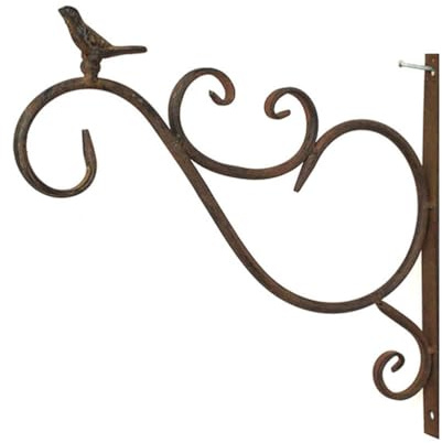 SUPVOX Gancio a Muro in Ferro Per Vasi Da Appendere Esterno Con Design Vintage Antico 11.4X10.2 Pollici Supporto Per Piante Lanterna Per Giardino Balcone Patio
