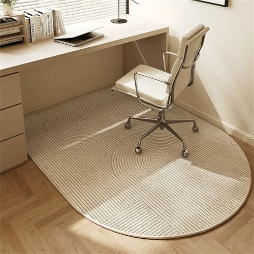 Surwin Bürostuhl Unterlage Teppich, Bodenschutzmatte für Bürostuhl Hartböden Parkett Laminat, Kratzfest rutschfest Bodenmatte Stuhlunterlage Bürostuhlunterlage - Modernes Design (Kurve,100x150cm)