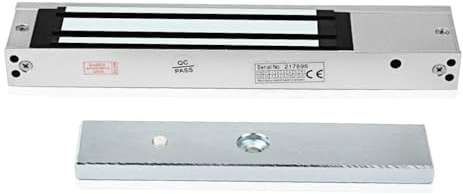 AccessShield Verrou magnétique électronique, serrure électromagnétique à porte unique CC 12 V, serrure magnétique de sécurité pour systèmes de contrôle d'accès, force de maintien de 60 kg (280 kg）