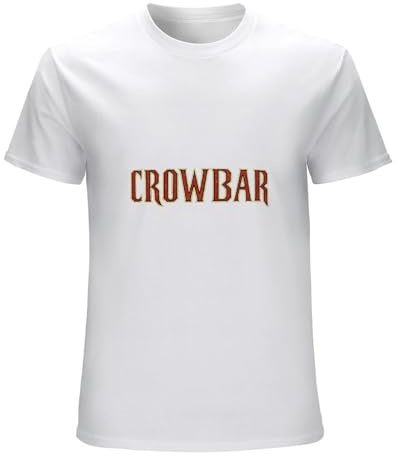 Crowbar Band Mens Fashion Casual Basic Short Sleeve T-Shirts Size XL White