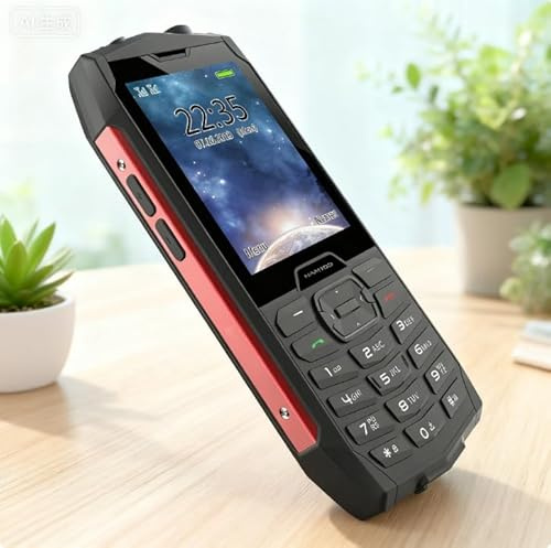 HAMTOD H3 IP68 telefono per anziani resistente, schermo 2,8,128MB ROM, doppia SIM, telefono economico 2G/3G/4G (rosso)